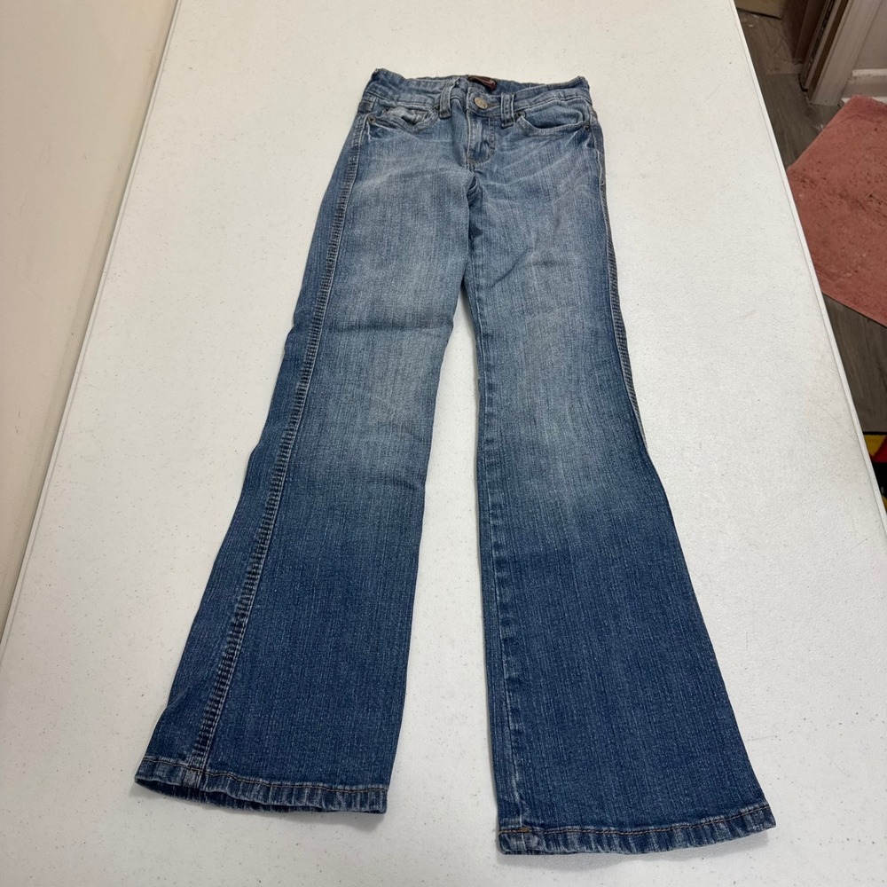 Soul Underground Girls Flare Jeans Medium Wash Embroidered Slim Size‎ 10